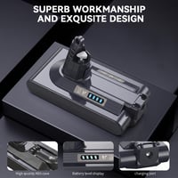 Náhradná batéria Morpilot 8000mAh pre vysávač Dyson V10 SV12 Absolute Animal Pro Motorhead Fluffy Extra Cyclone, 969352-02, s 2 filtrami 4