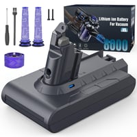 Náhradná batéria Morpilot 8000 mAh pre vysávače Dyson V6 DC62 DC58 DC59 DC61 DC72 DC74 SV03 SV06 SV09 s 2 predfiltrom, 1 výstupným filtrom a skrutkovačom 1