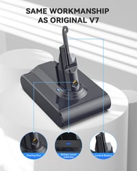 morpilot 8000mAh V7 Akkumulátor Dyson V7 SV11 Animal Motorhead Pro Porszívóhoz - V7 8.0Ah + Filter 6