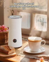 Aparat de spumat lapte electric Morpilot 4 în 1, Automat, pentru lapte cald și rece, Latte, Cappuccino, Macchiato - Alb 4