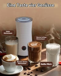 Aparat de spumat lapte electric Morpilot 4 în 1, Automat, pentru lapte cald și rece, Latte, Cappuccino, Macchiato - Alb 2