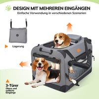 Prepravná taška pre mačky a psy Morpilot 60x42x42 cm, pre veľké mačky a malé psy, s bezpečnostným zipsom, so skladacou miskou, na návštevy veterinára S 8