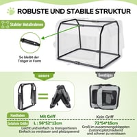 Prepravná taška pre mačky a psy Morpilot 60x42x42 cm, pre veľké mačky a malé psy, s bezpečnostným zipsom, so skladacou miskou, na návštevy veterinára S 4