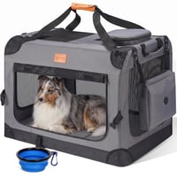 Morpilot ojačana prijenosna torba za mačke i pse 81x58x58 cm tamnosiva s mekanim jastukom, zdjelicom i podesivom naramenicom 1