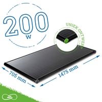 MOSCATELLI Black Boost 200W monokristályos PERC napelem szett lakóautóhoz, fekete alumínium profillal 2
