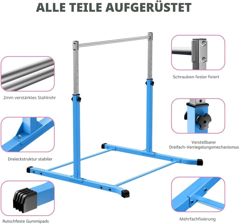 Mosebears Magasságállítható Tornastange 90-150 cm Gyerekeknek