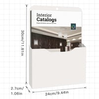 Mosegor mágneses irat- és tolltartó, 8 db - fehér 2
