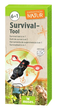 Unealtă multifuncțională 6 în 1 Moses Expedition Natur, instrument de supraviețuire pentru drumeții, accesoriu pentru camping outdoor, negru-portocaliu 2