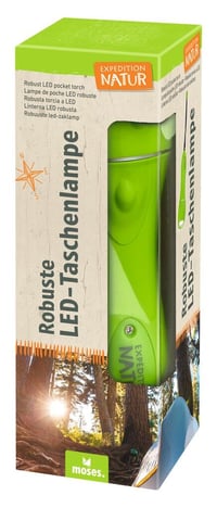 Robustná LED baterka Moses Expedition – nárazuvzdorná, na kempovanie, outdoor a turistiku, zelená 2