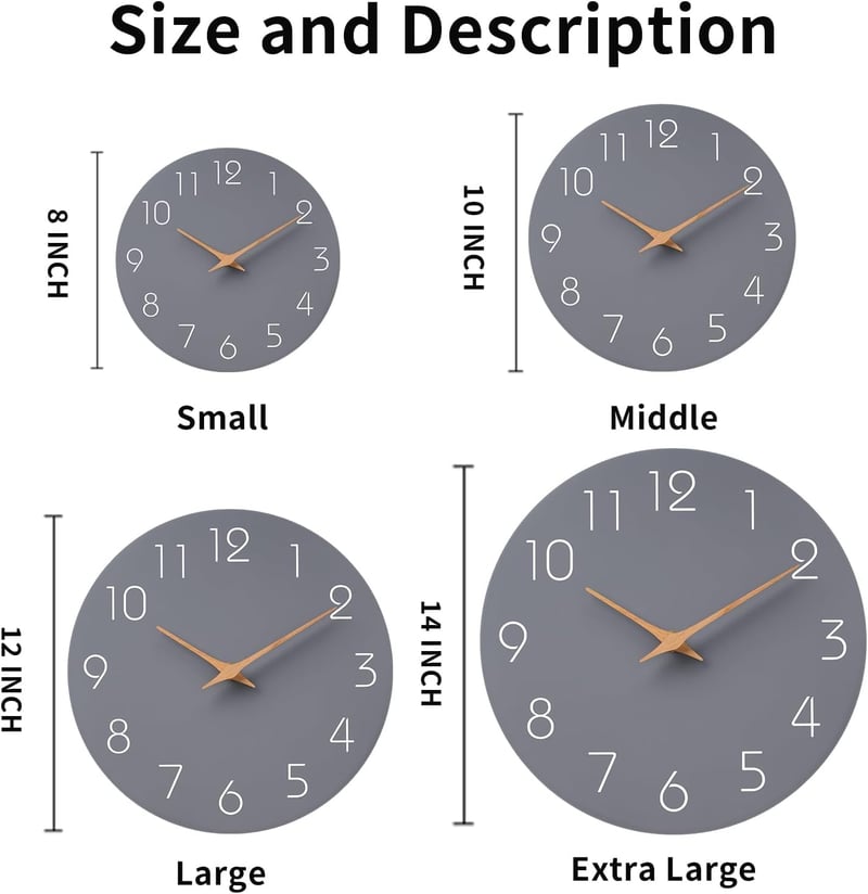 Mosewa 21cm Modern Fa Falióra Szürke Néma Minimalist Dekoráció - 8", 2-Grey