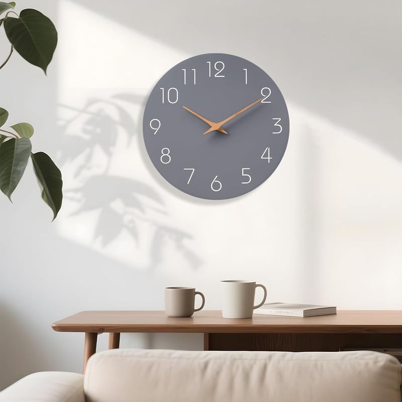 Mosewa 21cm Modern Fa Falióra Szürke Néma Minimalist Dekoráció - 8", 2-Grey