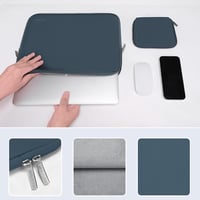 MOSISO 13.3 Hüvelyk Laptop Tok MacBook Pro 14 Dell HP ASUS Lenovo Neoprén Táska Kék - 13,3 Zoll, Haze Blue 4