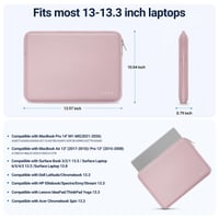Husă pentru laptop MOSISO, 13,3-14 inchi, compatibilă cu MacBook Pro 14 M5 M4 M3 M2 M1, cu buzunare, Roz 5