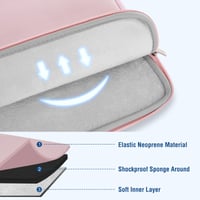 Husă pentru laptop MOSISO, 13,3-14 inchi, compatibilă cu MacBook Pro 14 M5 M4 M3 M2 M1, cu buzunare, Roz 4
