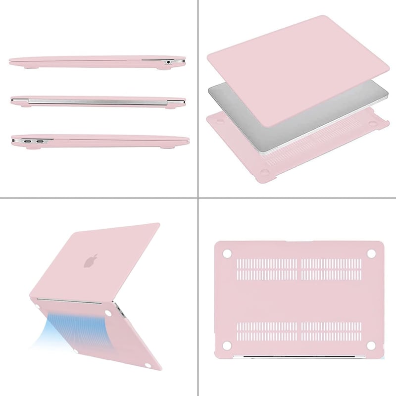 MOSISO MacBook Air 13 Retina kemény tok billentyűzet védelem táskával rózsakvarc - rose quartz