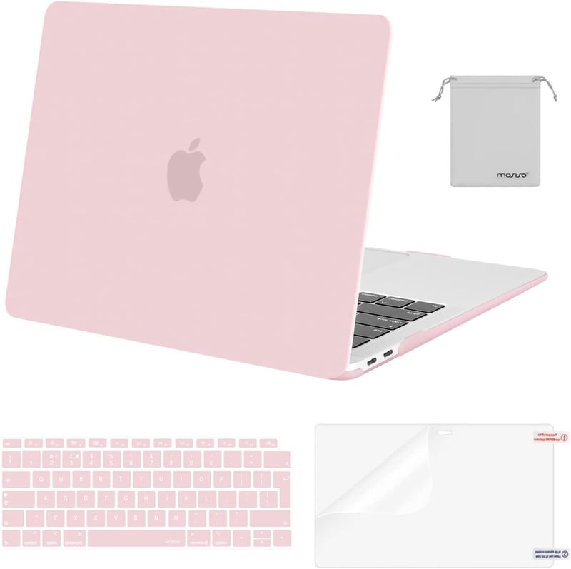MOSISO MacBook Air 13 Retina kemény tok billentyűzet védelem táskával rózsakvarc - rose quartz