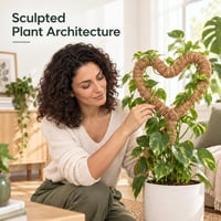 Mohaszál Növénytámasz 2 db 27 Inch Alumínium Maggal Monstera Kúszónövény Tartó Kókuszrost Karó Pothos Szobanövény Rögzítő Készlet 6