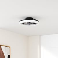 MOSSCO LED Mennyezeti Ventilátor Távirányítóval, Dimmelhető, 3 Szín, 6 Fokozat, 50cm 2