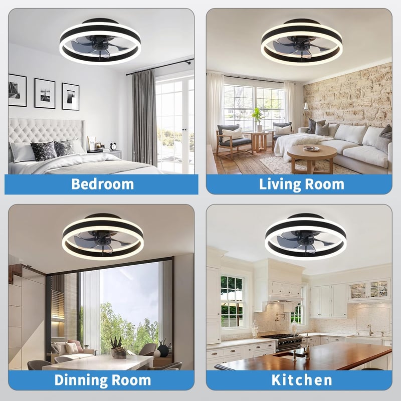 MOSSCO Mennyezeti Ventilátor Beépített LED Világítással
