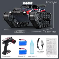 Mostop 1/12 Távirányított Katonai Tank 2.4GHz Offroad Crawler 360° Forgó Páncélozott Jármű 7