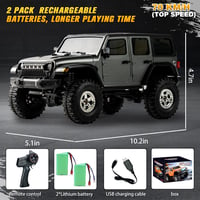 Mostop 1:18 Rock Crawler 4x4 RC autó 2 akkuval, vízálló terepjáró LED fénnyel 6