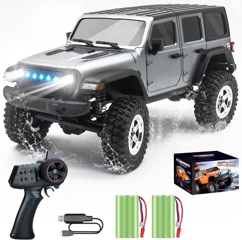 Mostop 1:18 Rock Crawler 4x4 RC autó 2 akkuval, vízálló terepjáró LED fénnyel
