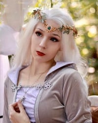MOSTORY Elf Korona Leveles Fejdísz Tündér Jelmez Nőknek Középkori Laurel Koszlum 2