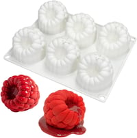 mostsom Szilikon Desszert Forma 6 Üreges Málna Mintás Csokoládé Mousse Tortaforma 3