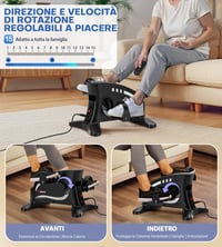 MOSUNY Pedálos Edzőgép 15 Sebességgel, LCD Kijelzővel és Távirányítóval 3
