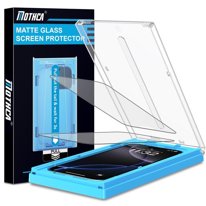 Protector de ecran din sticlă securizată Mothca pentru iPhone 17 Pro Max / 16 Pro Max, 2 bucăți