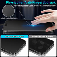 Protector de ecran din sticlă securizată Mothca pentru iPhone 17 Pro Max / 16 Pro Max, 2 bucăți 5