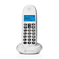 Bezdrôtový telefón Motorola C1001CBW+ DECT – blokovanie hovorov, identifikácia volajúceho, hlasitý odposluch, telefónny zoznam na 50 čísel, podsvietenie – biely 1