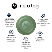 Localizator inteligent Motorola Moto Tag, 1 pachet – Bluetooth 5.4, IP67, USB-C, Ultra Wideband, dispozitiv de urmărire pentru chei și bagaje, Starlight Blue 6