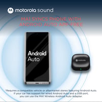 Bezdrôtový adaptér Motorola Sound MA1 pre Android Auto – Pripojenie smartfónu k displeju v aute, USB konektor, čierna farba, 1 ks 6