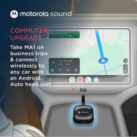 Bezdrôtový adaptér Motorola Sound MA1 pre Android Auto – Pripojenie smartfónu k displeju v aute, USB konektor, čierna farba, 1 ks 7