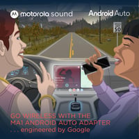 Bezdrôtový adaptér Motorola Sound MA1 pre Android Auto – Pripojenie smartfónu k displeju v aute, USB konektor, čierna farba, 1 ks 2