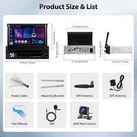 Motorsi 1 DIN Autórádió CarPlay Android DAB GPS 7" IPS Érintőkijelző Bluetooth 9