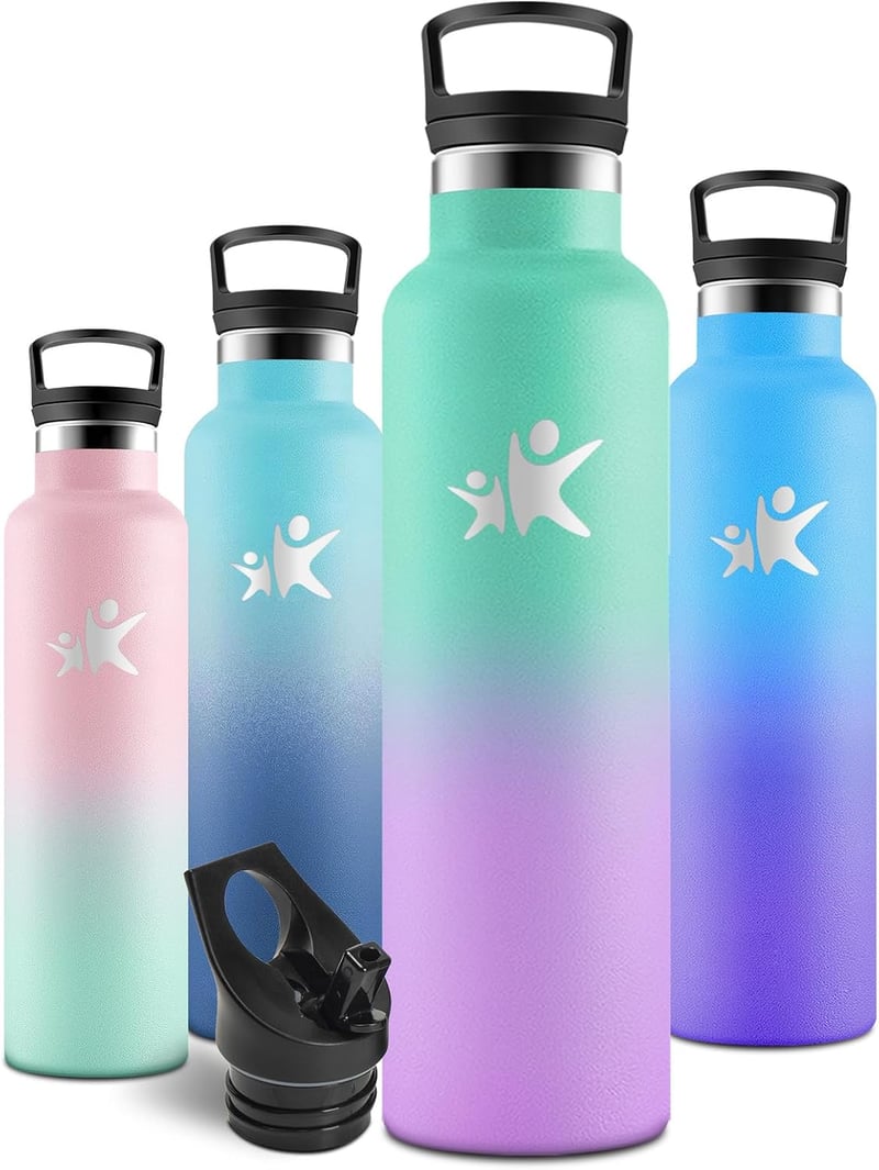 Motswedi rozsdamentes acél szigetelt kulacs szivószállal - 1 liter