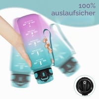 Športová fľaša Motswedi 1500 ml, bez BPA, so slamkou, nepriepustná, opakovane použiteľná, zeleno-ružová, na bicyklovanie, jogu, kempovanie, do posilňovne 4