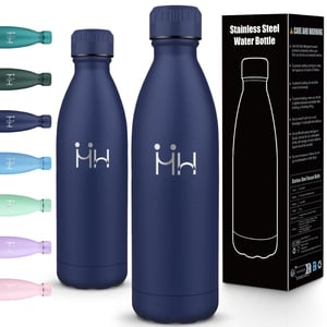 Motswedi termos boca 1 litra, nehrđajući čelik, dvostruka stijenka, vakuumska izolacija, tamnoplava, 1000 ml, za sport, outdoor, ured, nepropusna
