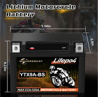 MOUDENSKAY 12V Lítium Motorkerékpár Akkumulátor BMS-sel YTX12-BS 5Ah 2
