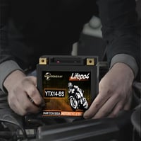 MOUDENSKAY 12V Lítium Motorkerékpár Akkumulátor LiFePO4 BMS-sel, 8Ah 500CCA 6