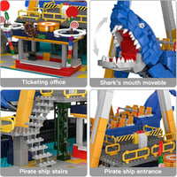 Mould King 11017 Navă de pirați set de construcție 1922 elemente de parc de distracții cu motor, model MOC loc de joacă pentru copii și adulți 14+ 3