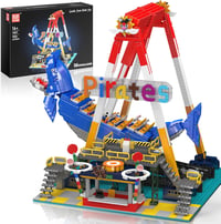 Mould King 11017 Navă de pirați set de construcție 1922 elemente de parc de distracții cu motor, model MOC loc de joacă pentru copii și adulți 14+ 1