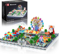 Set de construcție Mould King 11022 Roată panoramică electrică și corabie de pirați, 5220 piese, pentru băieți și fete 14+, adulți 1