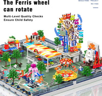 Set de construcție Mould King 11022 Roată panoramică electrică și corabie de pirați, 5220 piese, pentru băieți și fete 14+, adulți 5