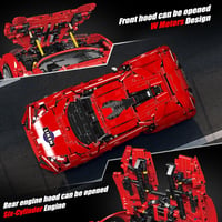 Mould King 13190 Technic Sportautó Építőkészlet 4070 Darabos Motorral és Távirányítóval Szuperautó Rajongóknak 5