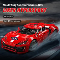 Mould King 13190 Technic Sportautó Építőkészlet 4070 Darabos Motorral és Távirányítóval Szuperautó Rajongóknak 2
