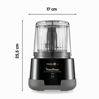 Mașină de tocat carne electrică Moulinex 1-2-3 Ultimate, 1000W, capacitate 0,55L, cu lame Powelix, negru 3