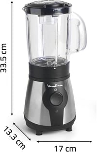 Moulinex Blend & Go 300W turmixgép 1,3L rozsdamentes acél + 750ml palack 7